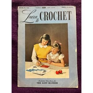Crocheted pattern book 1940s hat purse gloves beadspread
